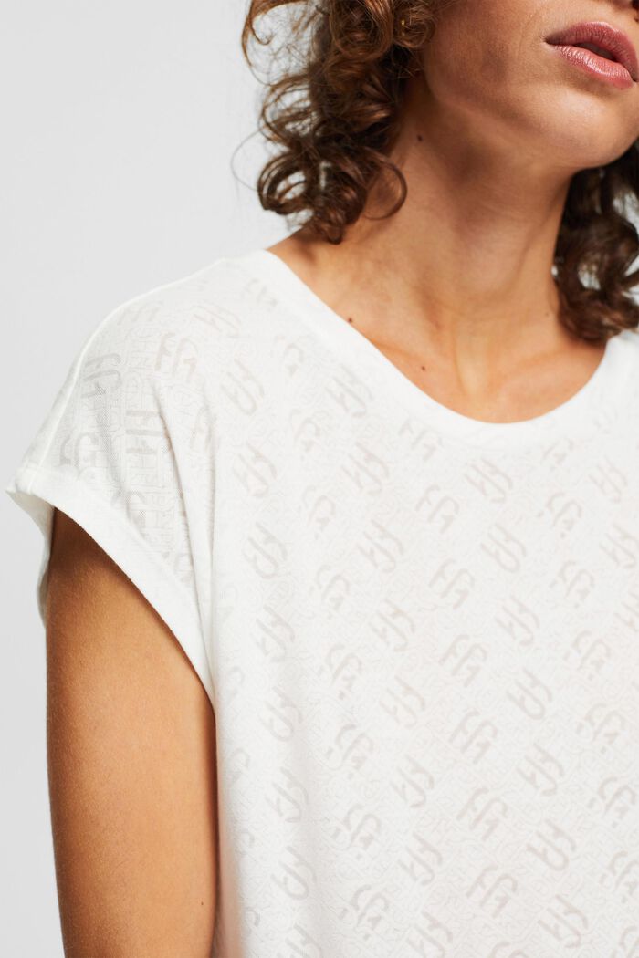 T-Shirt mit Monogrammen, WHITE, detail image number 2