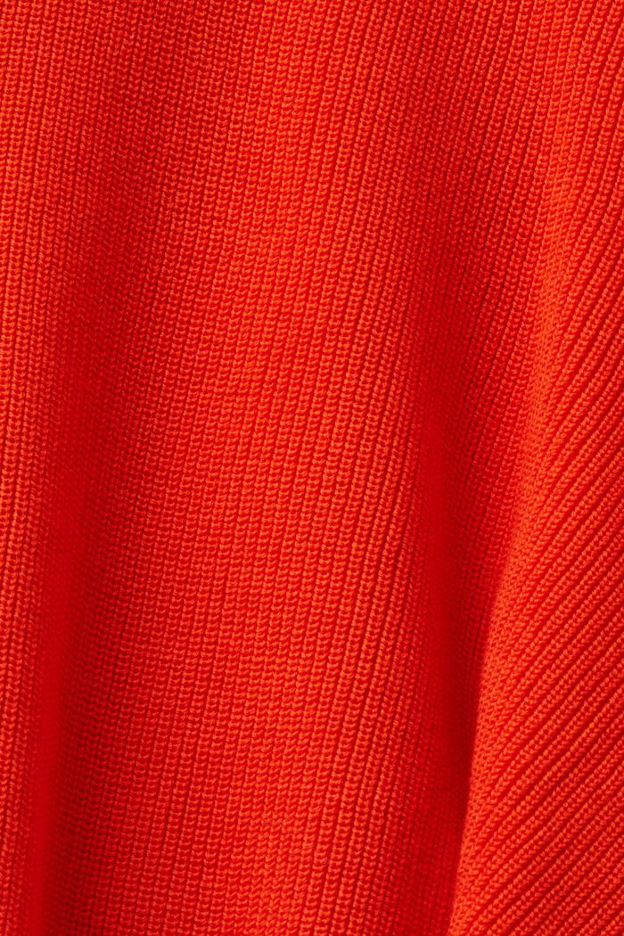 Pullover mit Fledermausärmeln, 100 % Baumwolle, BRIGHT ORANGE, detail image number 5