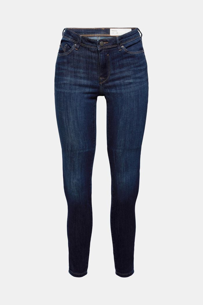 Stretch-Jeans aus Baumwoll-Mix, BLUE DARK WASHED, detail image number 0