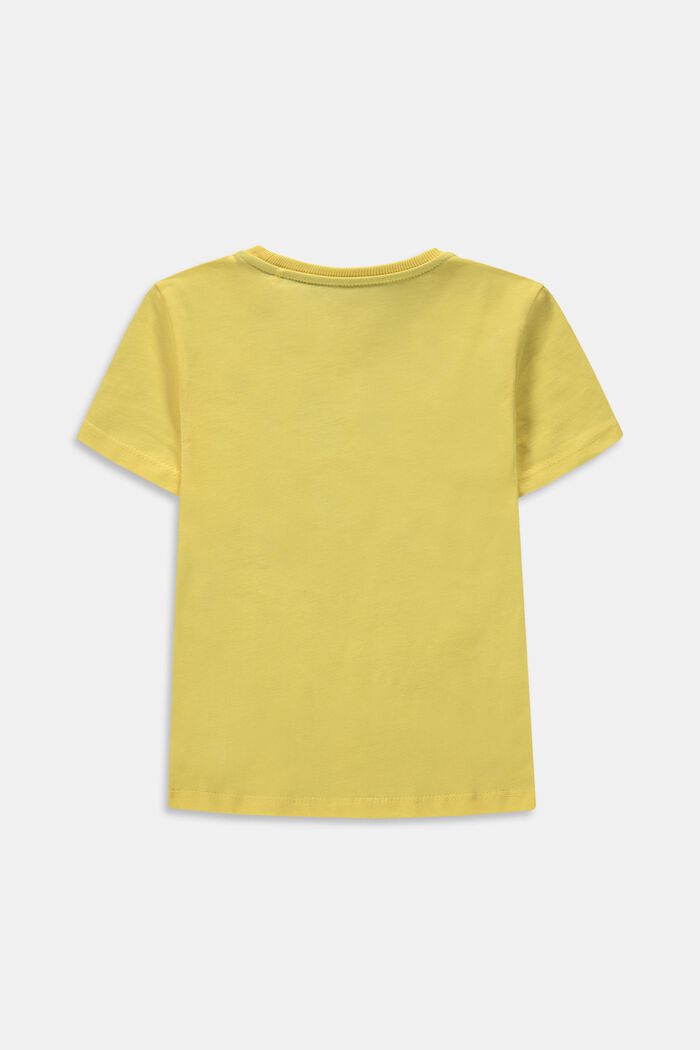 T-Shirt mit Print, 100% Baumwolle, HONEY YELLOW, detail image number 1