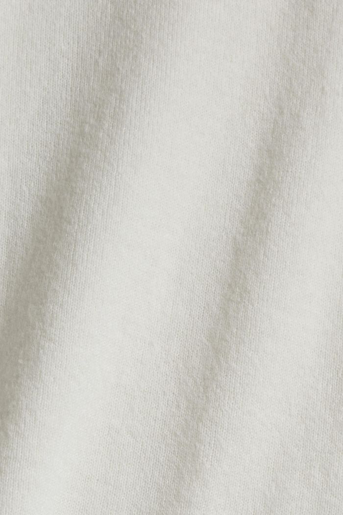 Mit Wolle/Alpaka: Pullover mit kurzen Ärmeln, OFF WHITE, detail image number 4