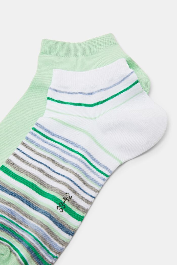 2er-Set Socken aus Bio-Baumwolle, GREEN/OFF WHITE, detail image number 2