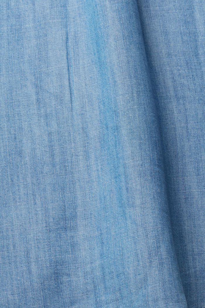 Aus TENCEL™: Oversize-Bluse in Denimoptik, BLUE MEDIUM WASHED, detail image number 7