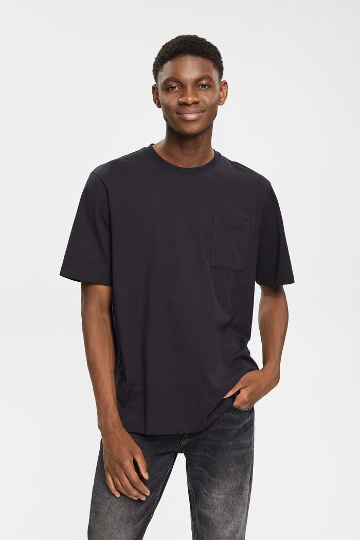 Jersey T-Shirt, 100% Baumwolle, BLACK, detail image number 1