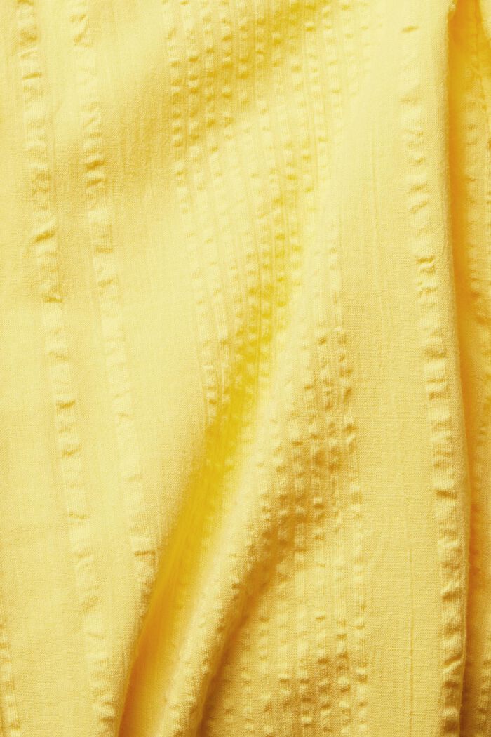 Kleid aus strukturierter Baumwolle, YELLOW, detail image number 4