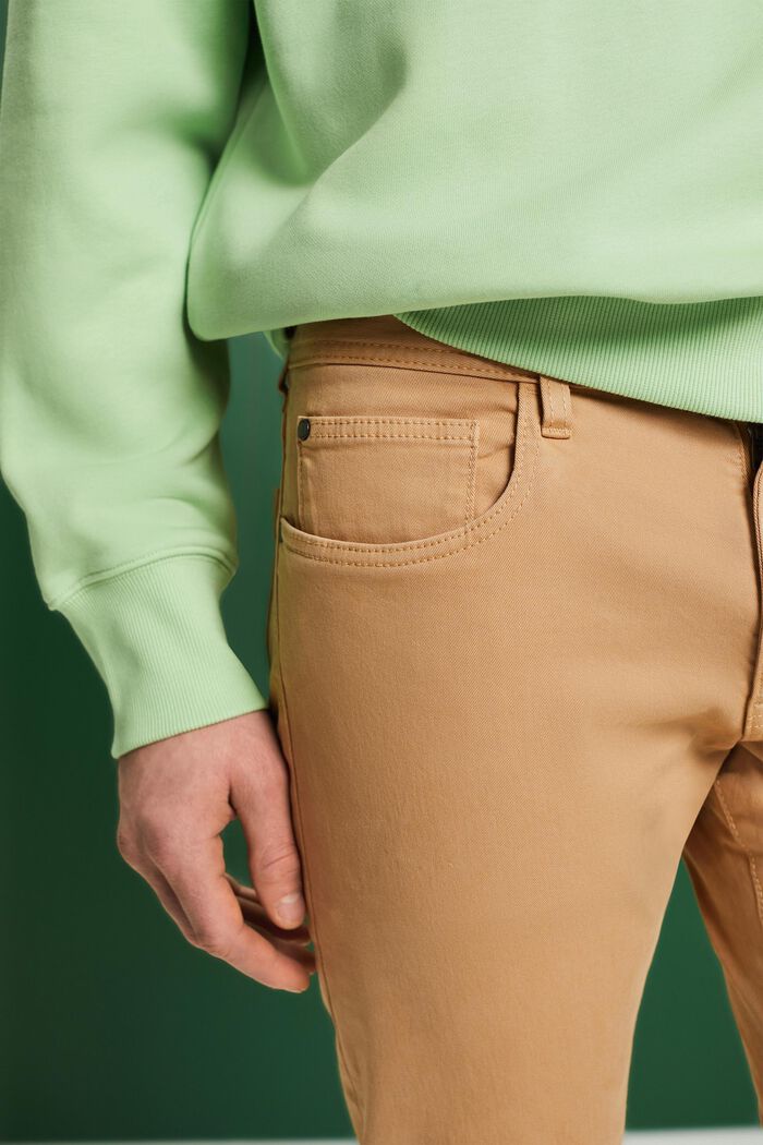Slim-Fit-Hose aus organischer Baumwolle, BEIGE, detail image number 2