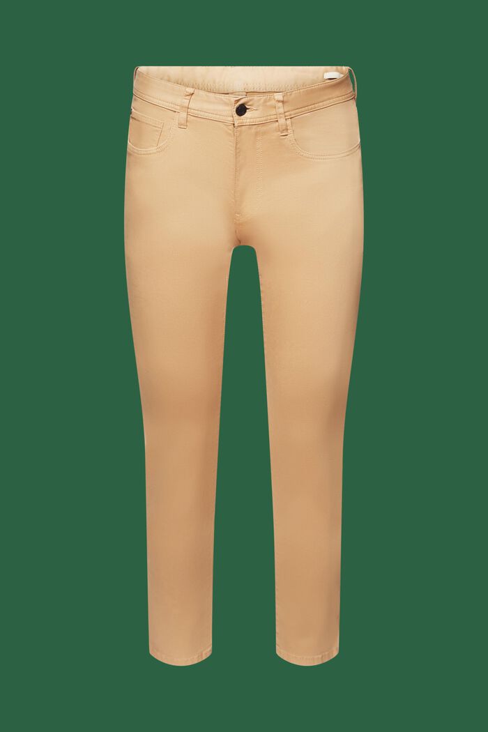 Slim-Fit-Hose aus organischer Baumwolle, BEIGE, detail image number 7