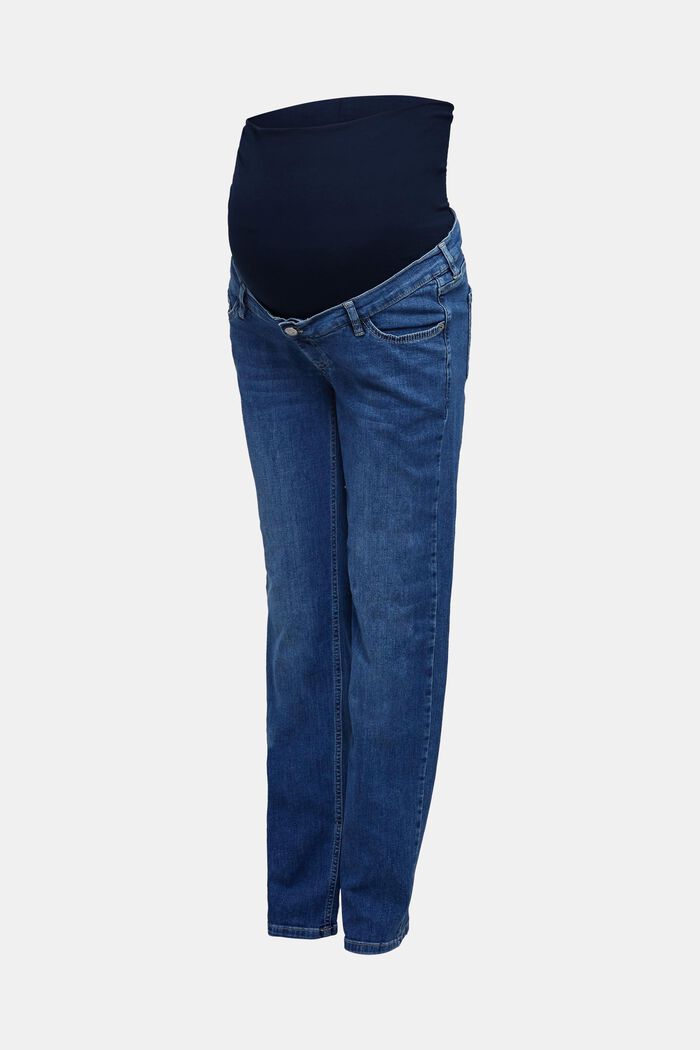 Stretch-Jeans mit Überbauchbund, MEDIUM WASHED, detail image number 1