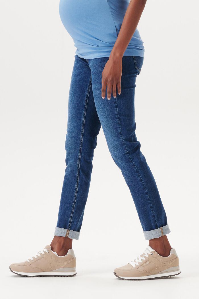 Jeans mit Überbauchbund, organische Baumwolle, BLUE MEDIUM WASHED, detail image number 2