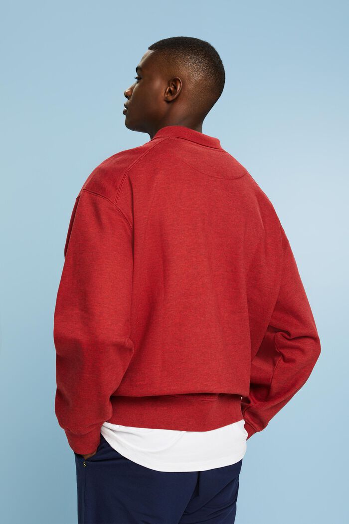 Langärmliges Polo-Sweatshirt, DARK RED, detail image number 2