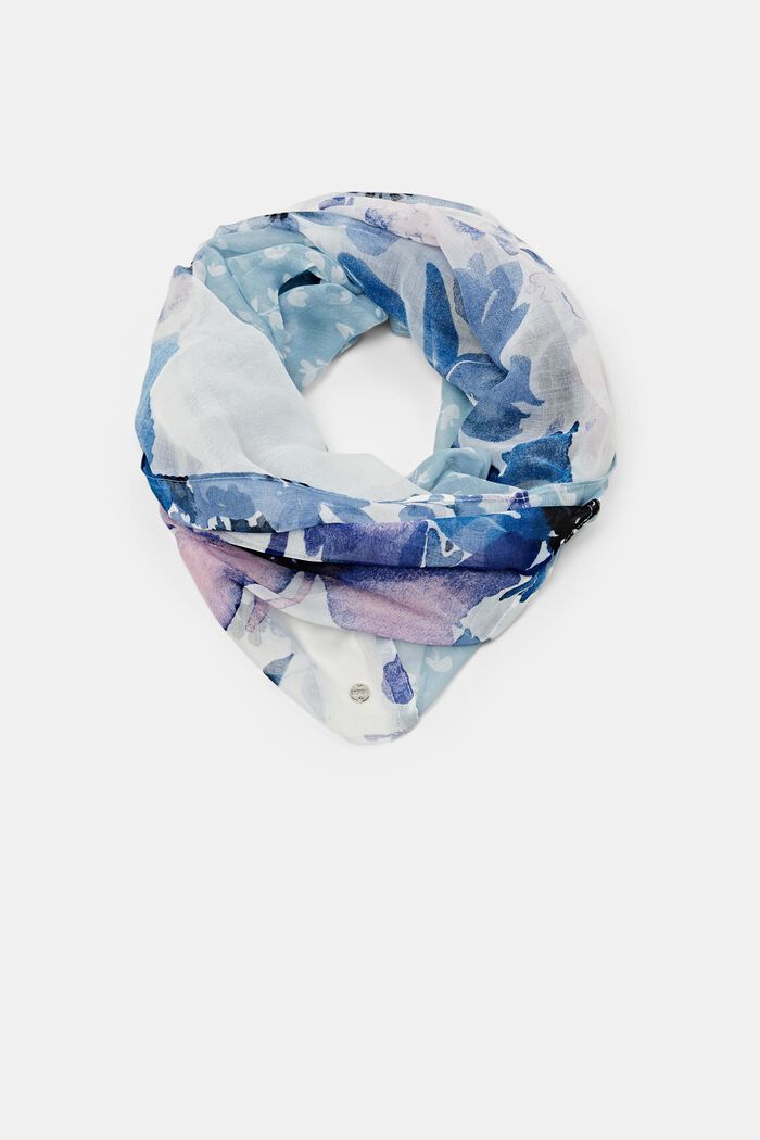 Loop-Schal mit Blumen-Muster, PASTEL BLUE, detail image number 0