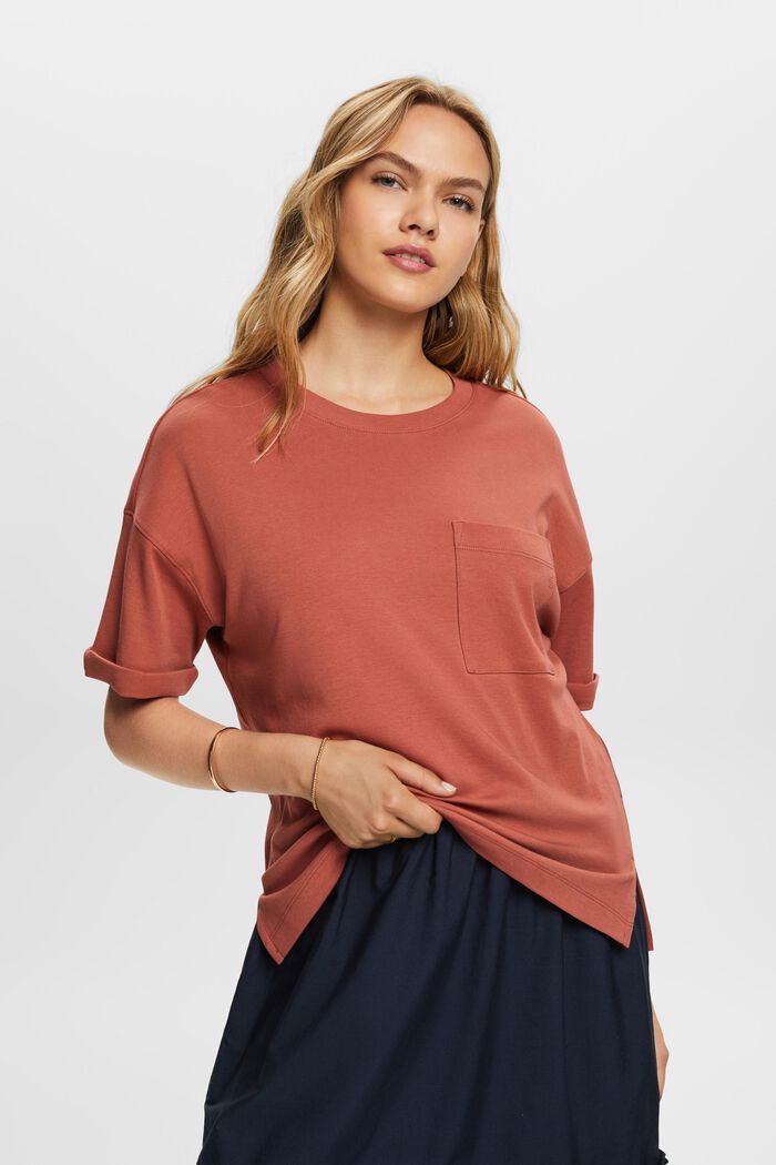 ESPRIT - Oversized T-Shirt mit aufgesetzter Tasche in unserem Online Shop