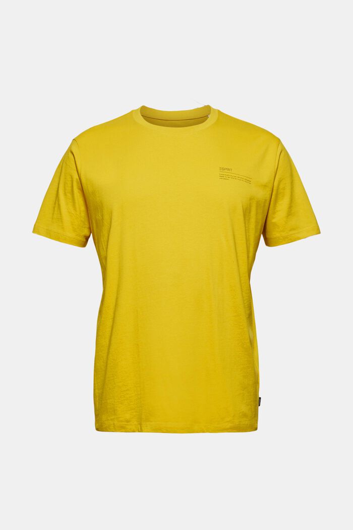 Jersey-T-Shirt mit Print, 100% Bio-Baumwolle, YELLOW, detail image number 6