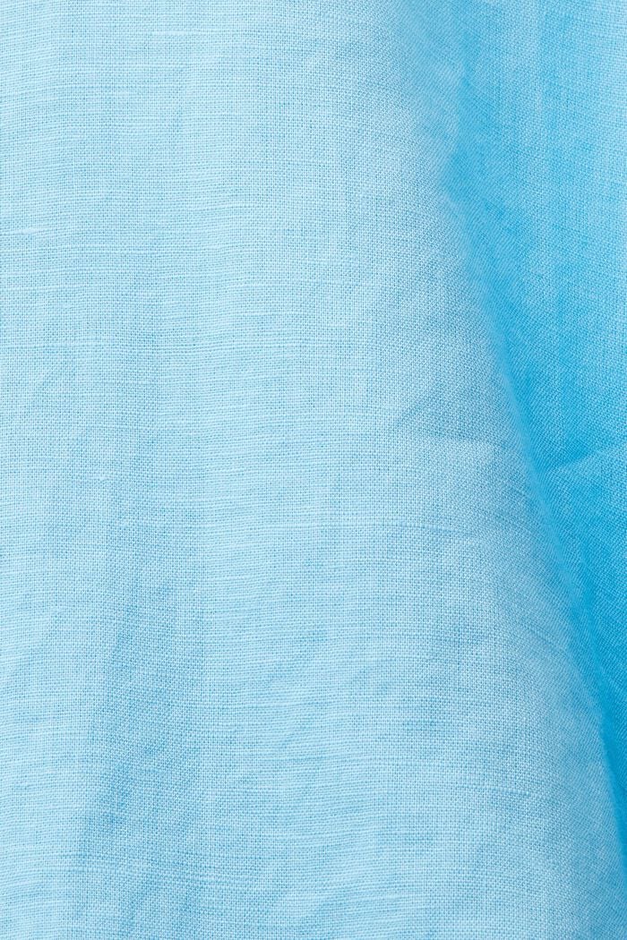 Baumwolle-Leinen-Bluse, LIGHT TURQUOISE, detail image number 5