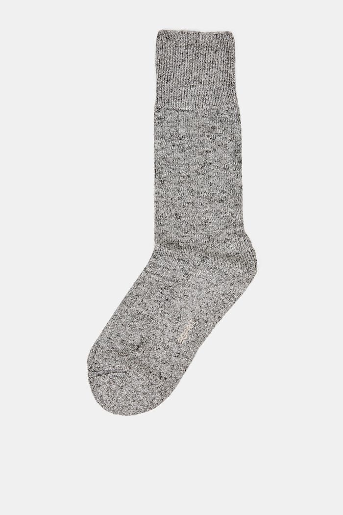 Melierte Socken aus Baumwoll-Mix, LIGHT GREY MELANGE, detail image number 0