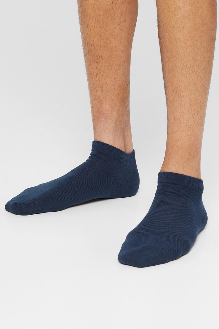 10er-Pack Sneaker-Socken aus Baumwoll-Mix, MARINE, overview