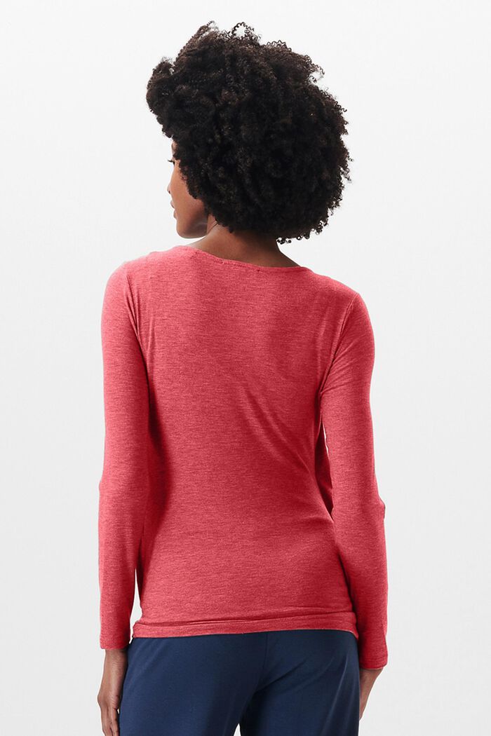 Recycelt: Longsleeve im Layering-Look, RED, detail image number 3