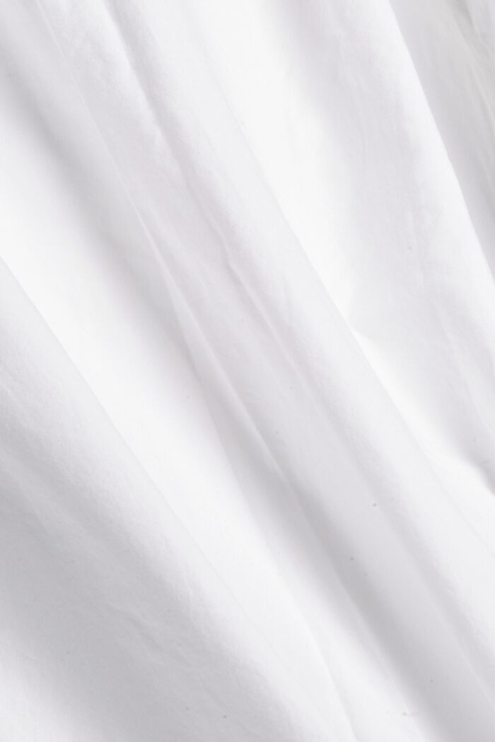 Oversize-Hemdbluse aus 100% Organic Cotton, WHITE, detail image number 4