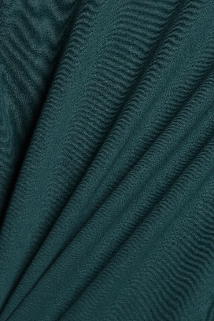 Jersey-Longsleeve aus 100% Bio-Baumwolle, TEAL BLUE, detail image number 4