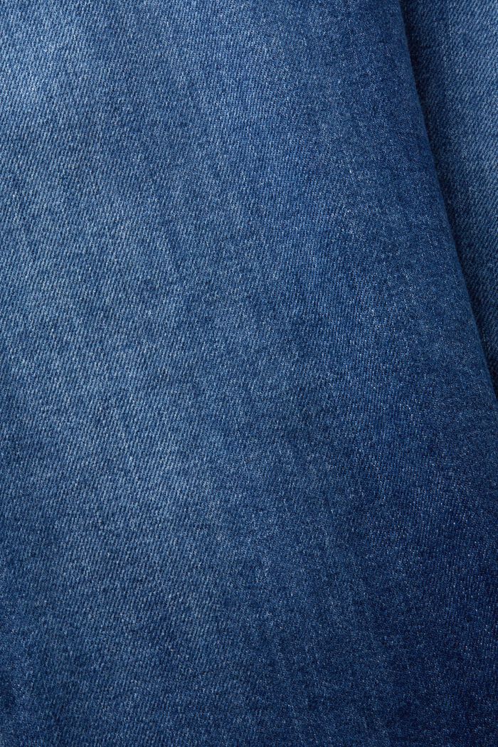 Retro-Jeans mit gerader Passform und hohem Bund, BLUE DARK WASHED, detail image number 5