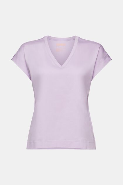 V-Neck-T-Shirt aus merzerisierter Pima-Baumwolle