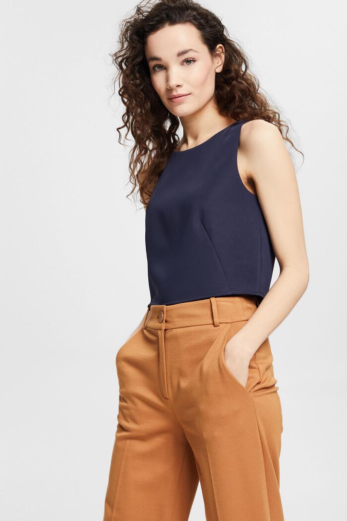 Recycelt: Cropped Top, NAVY, overview