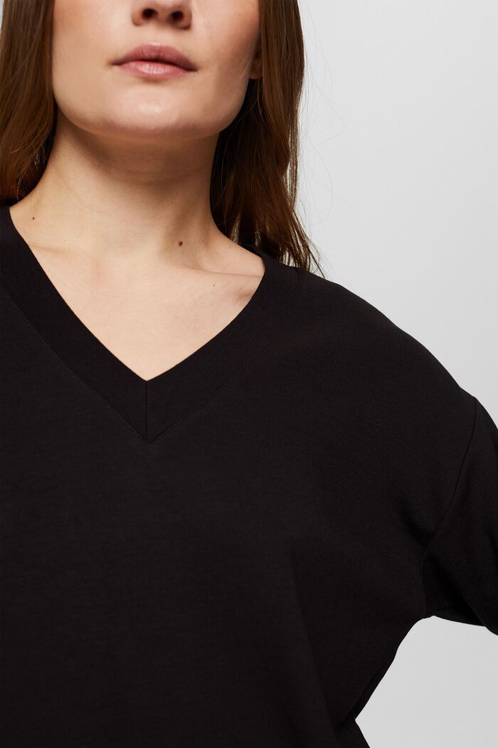 Leichtes Sweatshirt, LENZING™ ECOVERO™, BLACK, detail image number 2