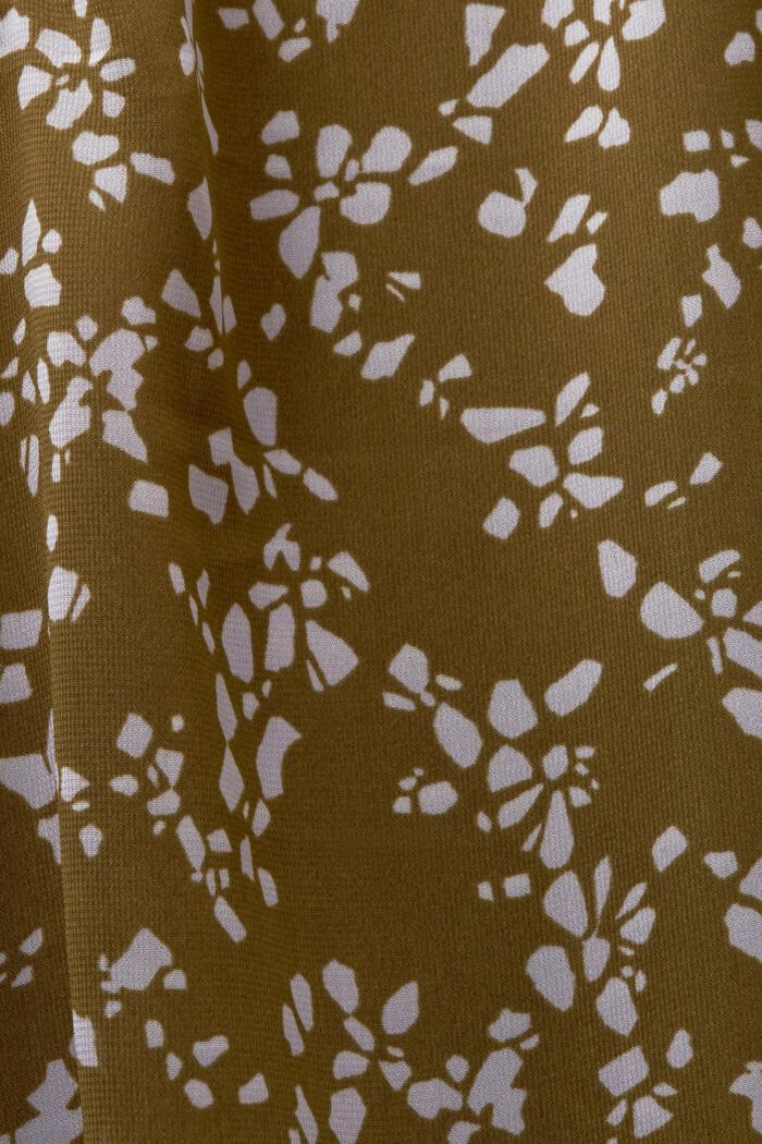 Chiffon-Minikleid mit Print, KHAKI GREEN, detail image number 6