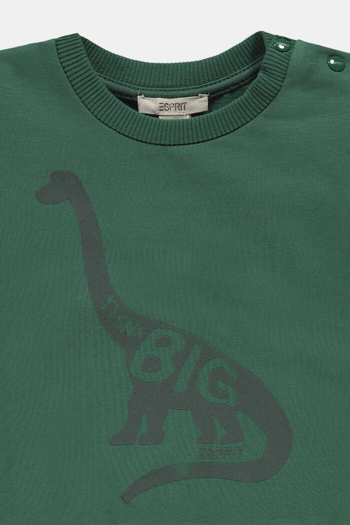 Sweatshirt mit Print, Bio-Baumwolle, BOTTLE GREEN, detail image number 2