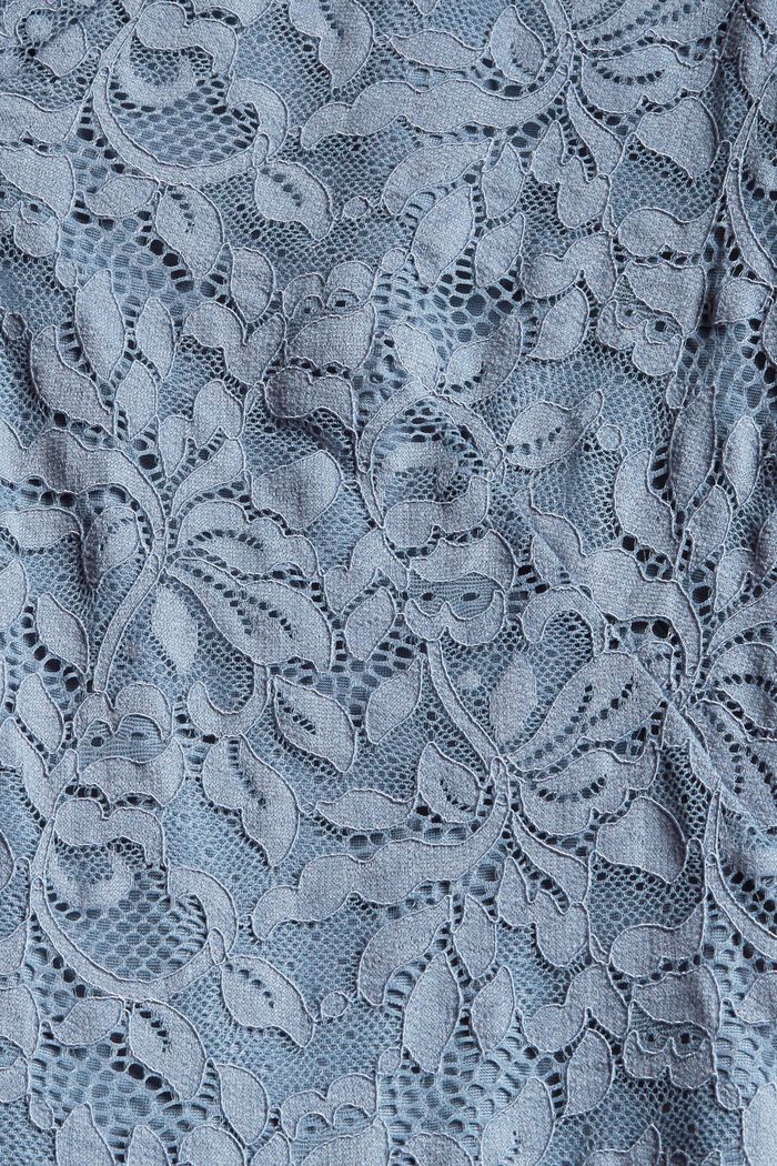 Recycelt: Kleid mit Spitzenoberteil, GREY BLUE, detail image number 4