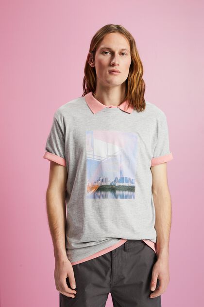 T-Shirt aus Baumwollmix mit Print