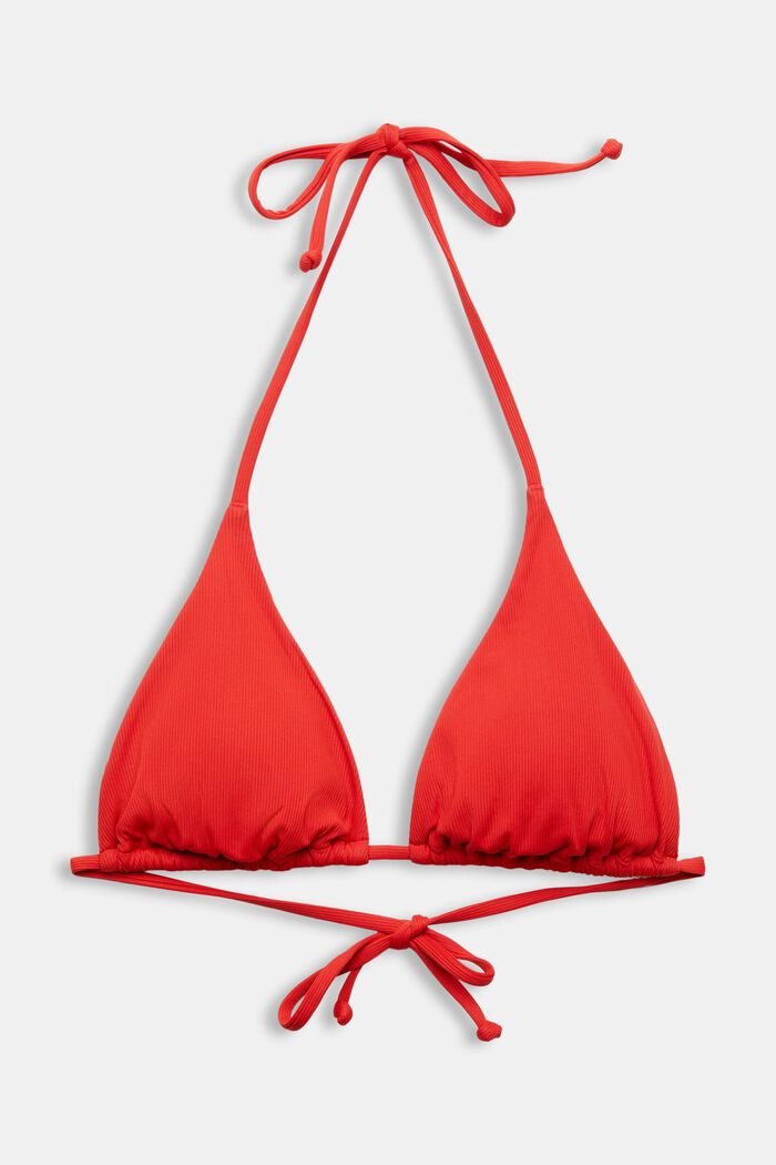 Wattiertes Triangel-Bikinitop, DARK RED, detail image number 4