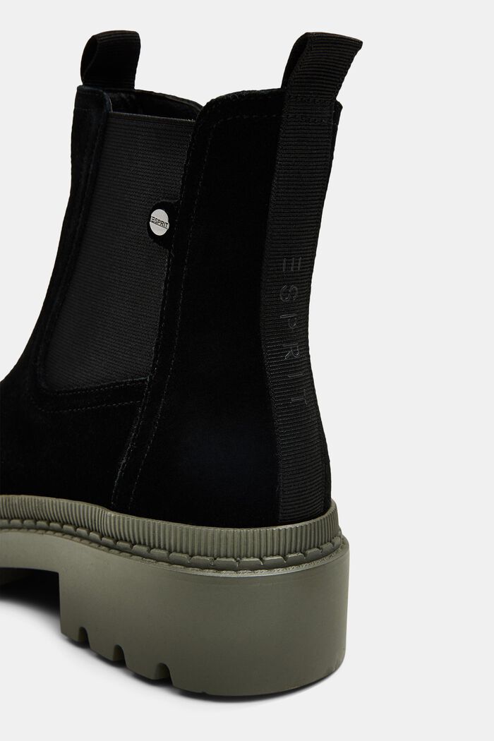 Chelsea Boots aus Veloursleder, BLACK, detail image number 2