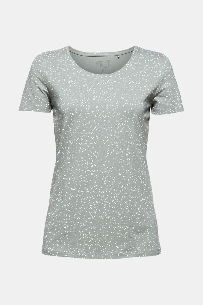 T-Shirt mit Print aus Organic Cotton, TURQUOISE, detail image number 0