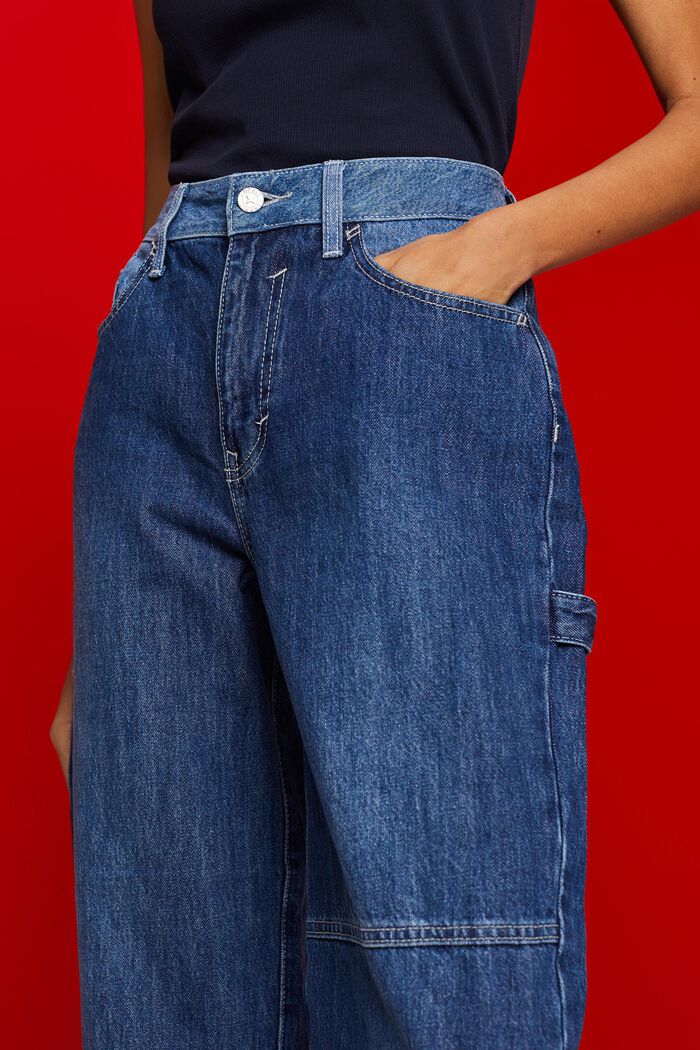Asymmetrische Jeans der 90er mit weitem Bein, BLUE DARK WASHED, detail image number 2