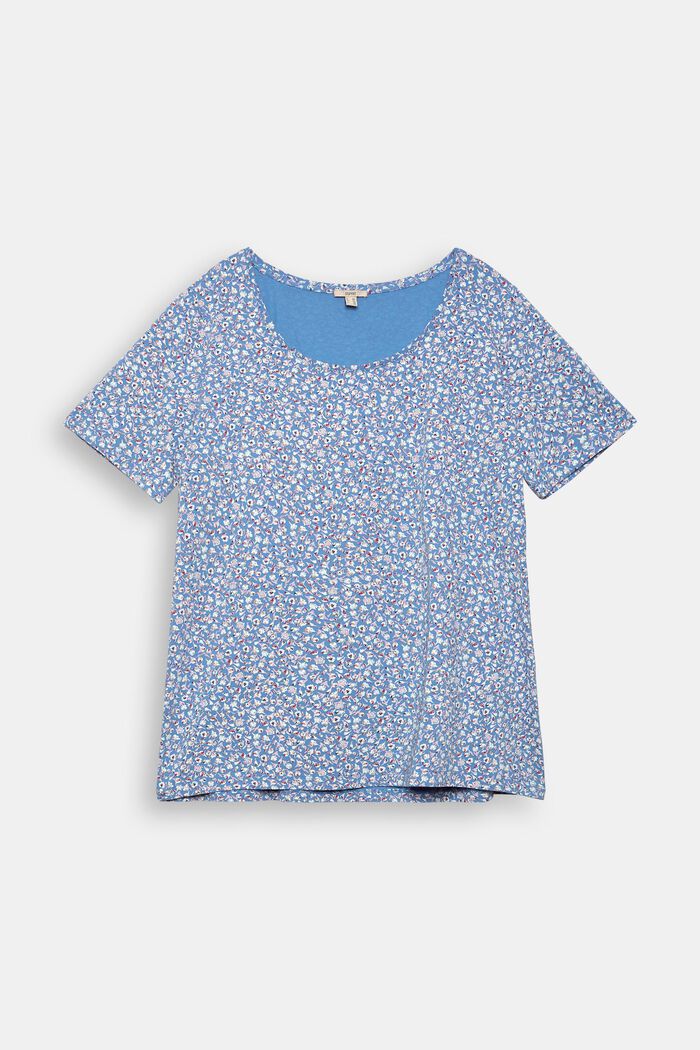 CURVY T-Shirt mit Musterprint, Bio-Baumwolle, LIGHT BLUE LAVENDER, detail image number 2