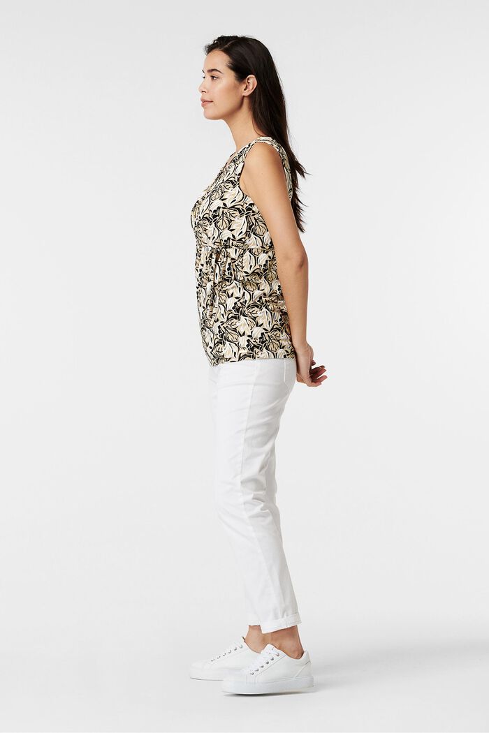 Shirt mit floralem Muster, BEIGE COLORWAY, detail image number 1