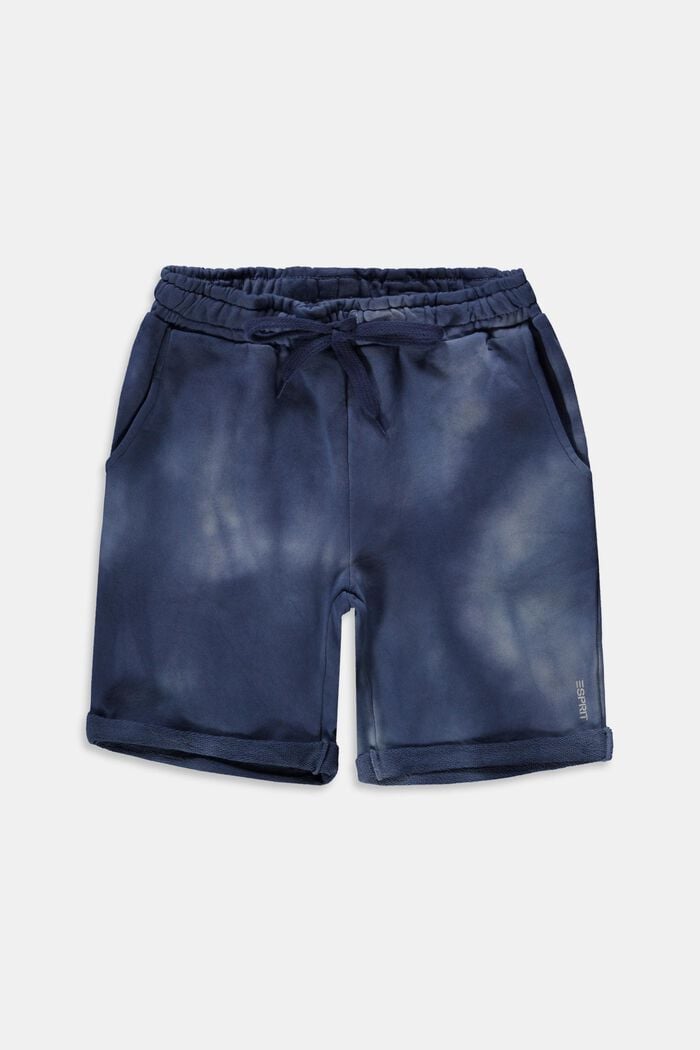 Sweat-Shorts im Batik-Look, GREY BLUE, overview