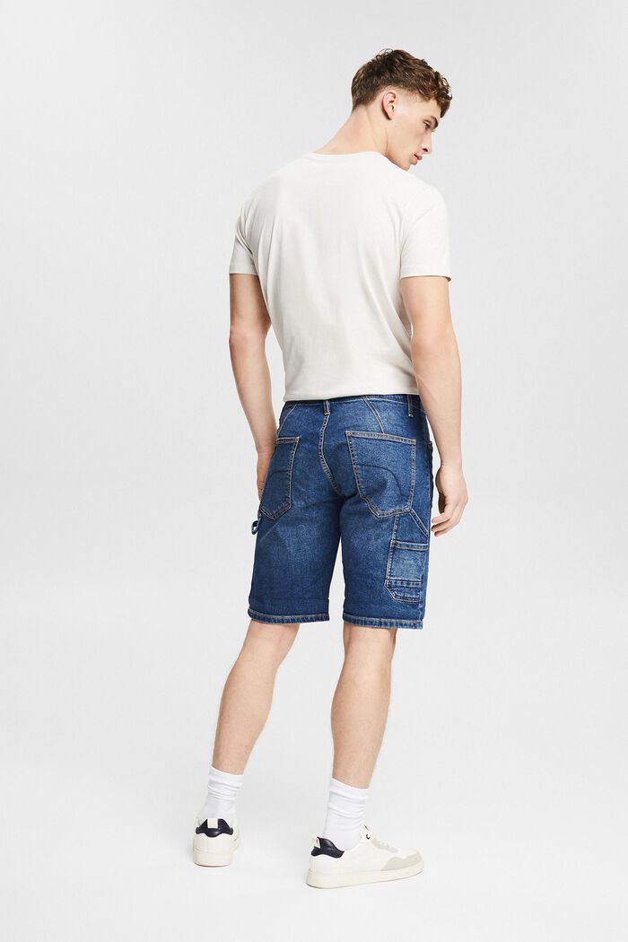Jeans-Shorts im Cargo-Look, BLUE MEDIUM WASH, detail image number 3