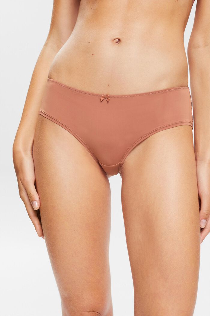 2er-Pack: Brazilian Hipster-Shorts mit Spitze, CINNAMON, overview