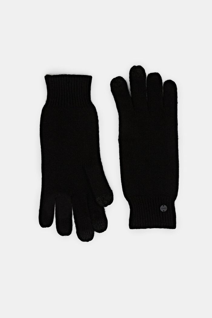 Rippstrick-Handschuhe, BLACK, detail image number 0