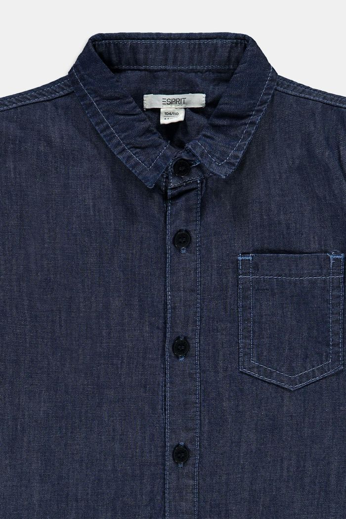 Leichtes Jeanshemd aus 100% Baumwolle, BLUE MEDIUM WASHED, detail image number 2