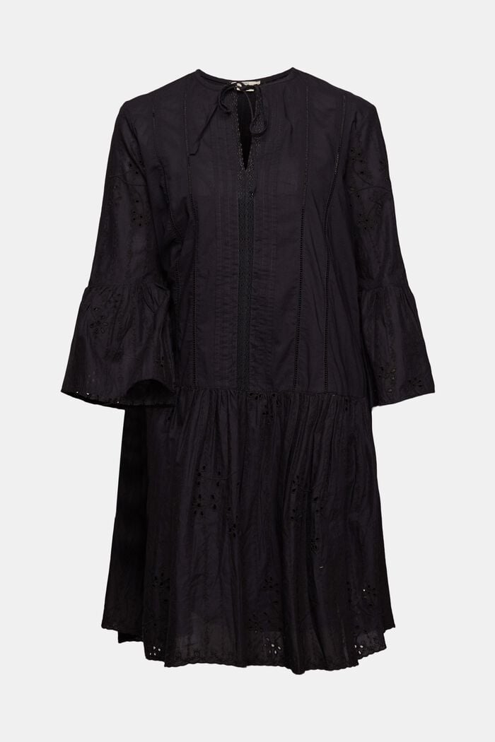 Kleid mit Loch-Stickerei, BLACK, detail image number 6