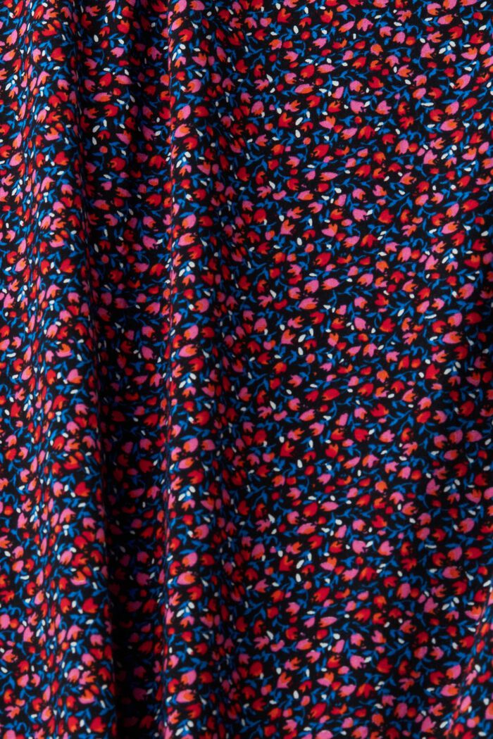 Bluse mit V-Ausschnitt und Muster, BLACK, detail image number 5