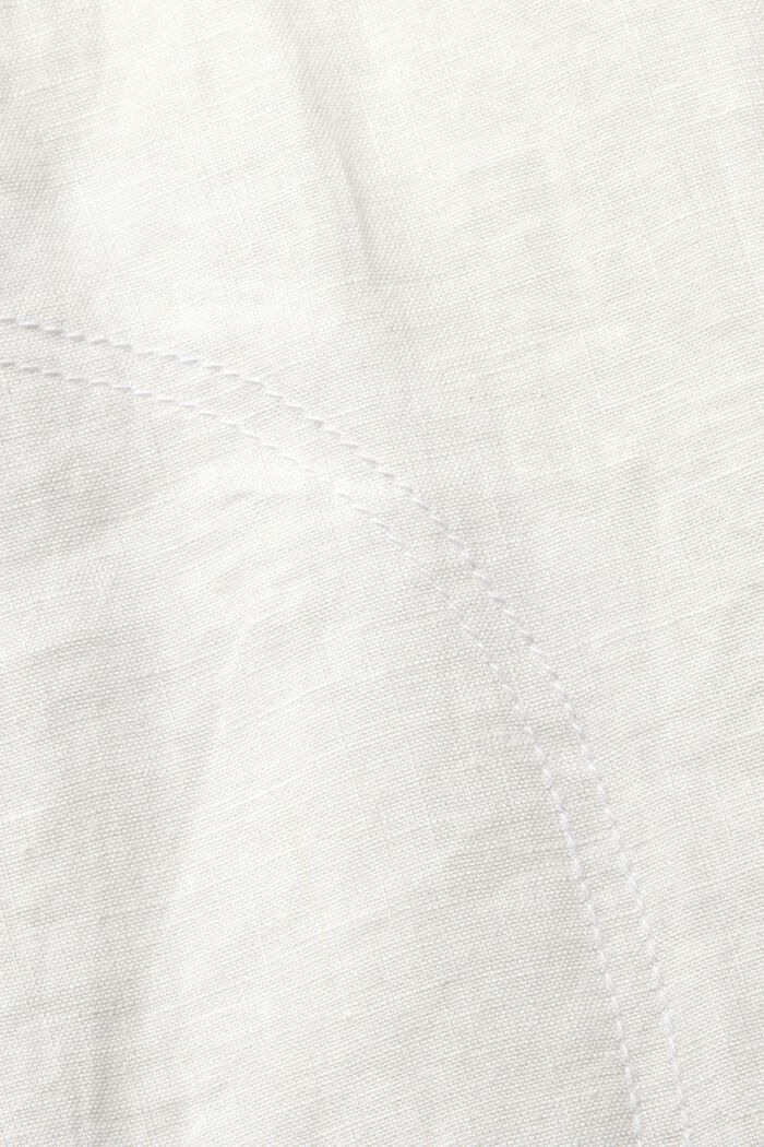 Lange Hemdbluse aus 100% Leinen, WHITE, detail image number 4