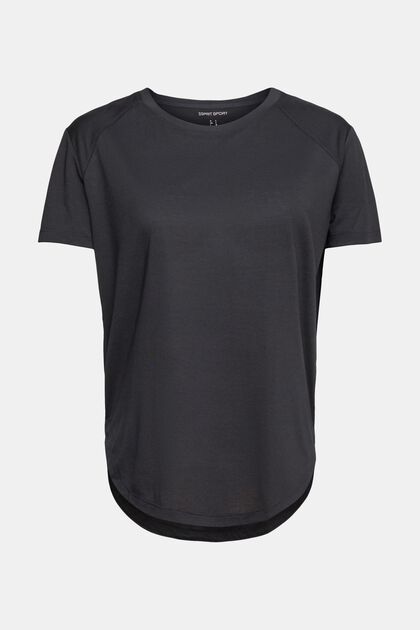 Active T-Shirt, LENZING™ ECOVERO™, BLACK, overview