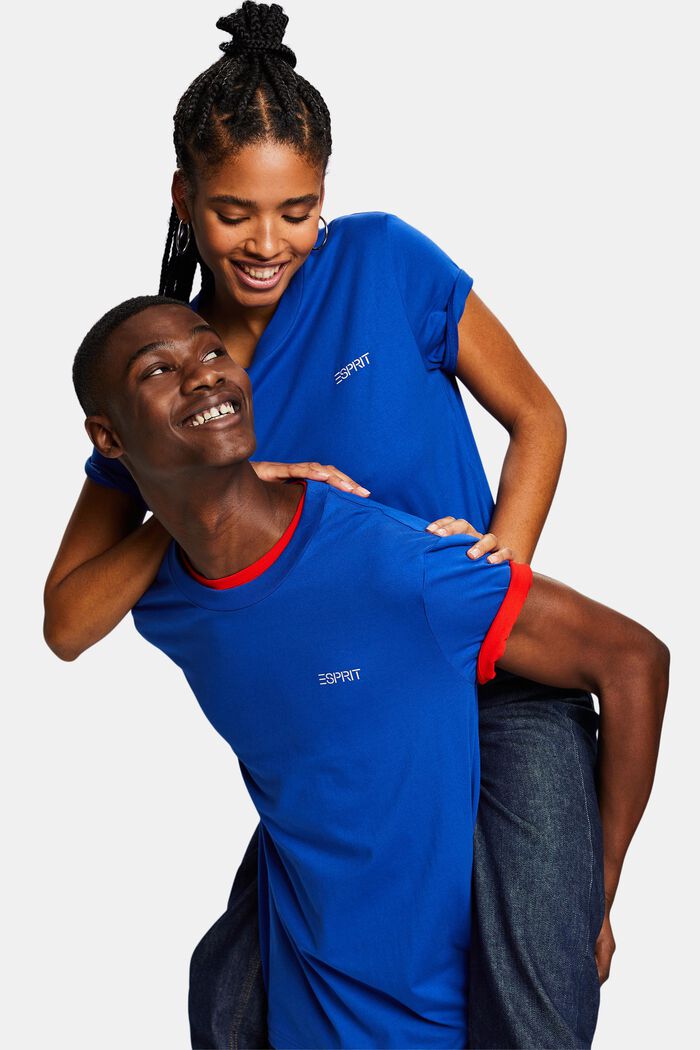 Unisex Logo-T-Shirt, BRIGHT BLUE, detail image number 5