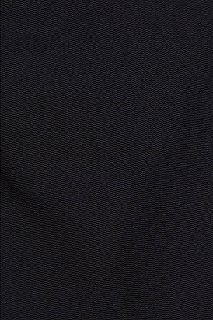 Stretch-Chino aus Bio-Baumwolle, BLACK, detail image number 1