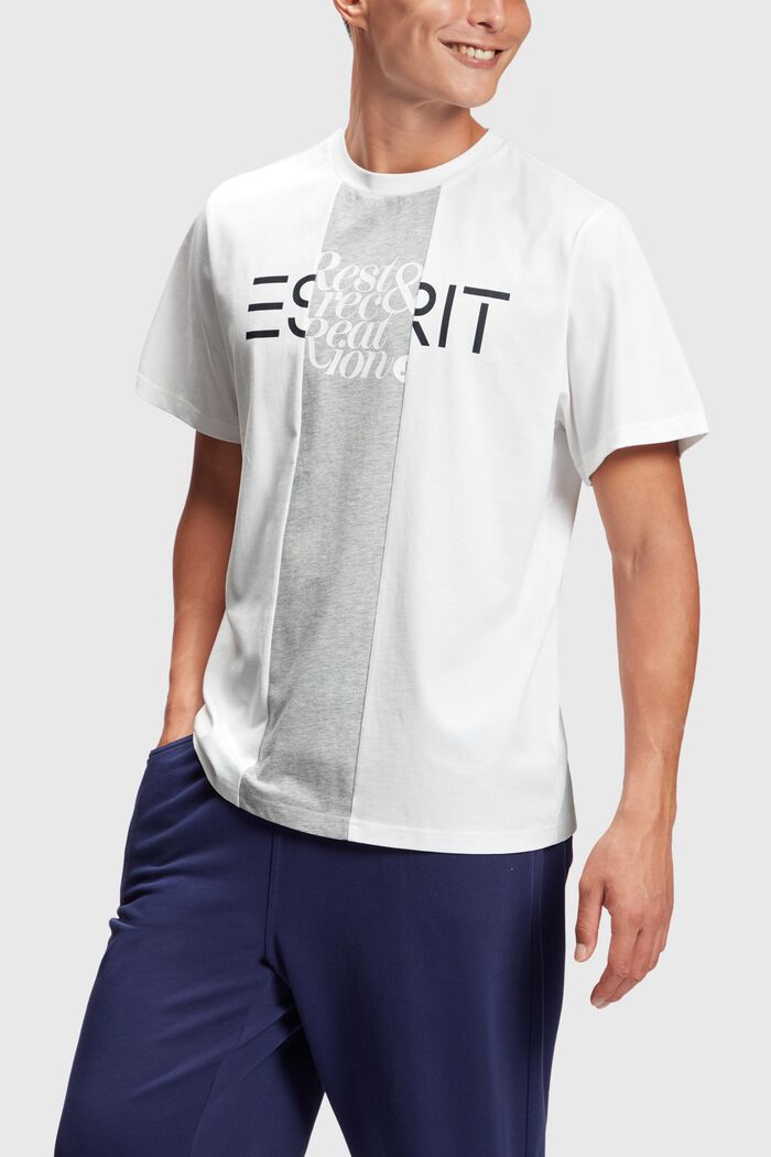 T-Shirt im Flicken-Look, WHITE, detail image number 0
