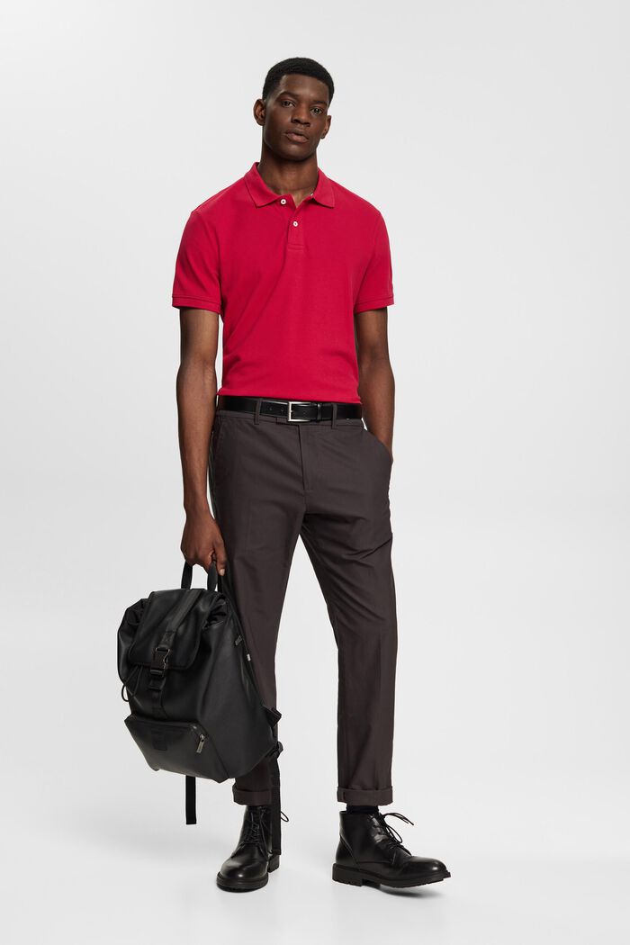 Slim Fit Poloshirt, DARK PINK, detail image number 5